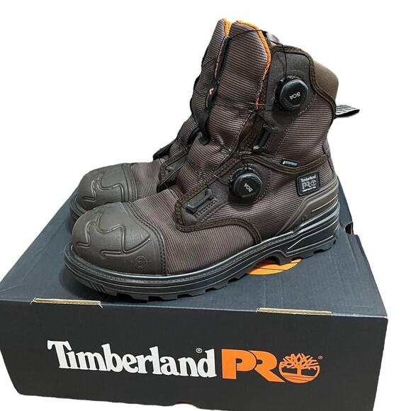 Timberland Pro Men's BOA Magnitude 8" Composite Safety Toe Waterproof Work Boots - Picture 3 of 7